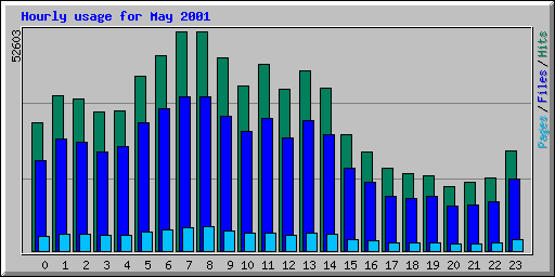 Hourly usage for May 2001